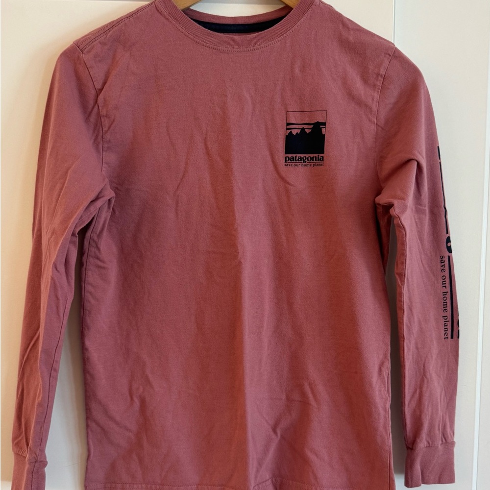 Patagonia Boy’s Pink Long Sleeve Shirt - XL